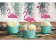 Partydeco Kuchen-Topper Aloha Flamingos 6 Stück, Pink, Material