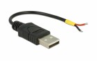 DeLock USB-Stromkabel USB A - Offen 0.1 m, Kabeltyp