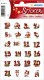 HERMA     Sticker Adventskalender - 15071     rot           72 Stück/3 Blatt
