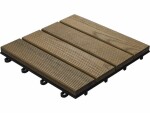 Florco Balkon-& Terrassenplatten Esche, 4 Latten 30 x 30