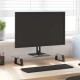 vidaXL Monitorständer Schwarz 60x20x8 cm Hartglas und Metall