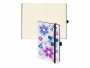 Biella Notizbuch Kompagnon White Trend Flower 12,5 x 19,5