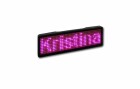 Sertronics LED Name Tag, 11x44 Pixel, USB, Rahmen schwarz - LED pink