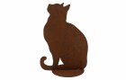 Ambiance Dekofigur Katze auf Platte, sitzend, Bewusste
