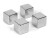 Bild 0 Trendform Haftmagnet Cube Silber, 4 Stück, Detailfarbe: Silber