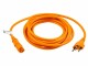 FURBER.power Netzkabel C13-T12 3.0 m, Orange, Anzahl Leiter: 3