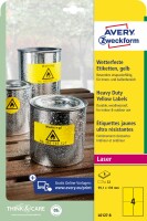 AVERY ZWECKFORM Etiketten Typenschild gelb L612720 20 Blatt A4, Dieses