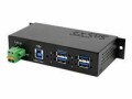 EXSYS USB-Hub EX-1185HMVS-2, Stromversorgung: Netzteil, Terminal