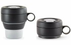 Lékué Thermobecher Mug to go 350 ml, Grau/Schwarz, Material