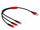 DeLock USB-Ladekabel USB-A /-C/Micro-USB B/Lightning 0.3 m