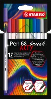 STABILO Fasermaler Pen 68 Brush Arty 568/12-21-20 ass. 12