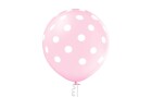 Belbal Luftballon Polka Dots Hellrosa/Weiss, Ø 60 cm, 2