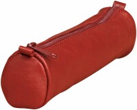 CLAIREFONTAINE Schlamperetui AgeBag 18,5x4cm 77030C rot, rund, Leder, Kein