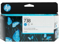 Hewlett-Packard 738 130-ML CYAN DESIGNJET INK CARTRIDGE MSD NS SUPL