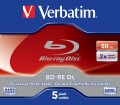 Verbatim BD-RE 50 GB, Jewelcase (5 Stück), Medientyp: BD-RE