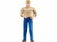 Bruder Spielwaren Figur Mann mit blauer Hose, Themenwelt: Baustelle