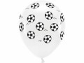 Partydeco Luftballon Eco Fussball 33 cm, 6 Stück, Schwarz/Weiss