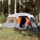 vidaXL Campingzelt mit LED 9 Personen Grau und Orange