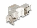 DeLock Keystone-Modul RJ45 Cat.6A mit blauer Staubschutzkappe