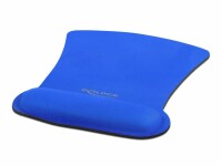 DeLock Ergonomische Mausmatte mit Handballenauflage, blau Blau