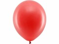 Partydeco Luftballon Uni Rainbow Pastel 10 Stück, Rot,