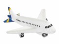 HobbyFun Mini-Fahrzeug Flugzeug 10 cm, Detailfarbe: Weiss, Material