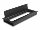 DeLock Einbaurahmen für Tisch mit Bürste 300x120x28mm