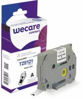 WECARE Band, laminiert schwarz/klar TZe-121WE ersetzt Ptouch