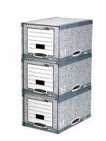 Fellowes Aufbewahrungsbox grau 01820EU Karton, 35x29x54.5 cm
