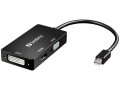 Sandberg Adapter MiniDP>HDMI+DVI+VGA - Videokonverter - DVI, HDMI