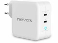 Nevox USB-Wandladegerät Dual USB-C Power Delivery 100 W