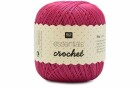 Rico Design Häkel- und Strickgarn Essentials Crochet 50 g, Pink