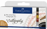 FABER-CASTELL Pitt Artist Pen Set 167506 ass., 6 Stück