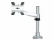 StarTech.com - Desk Mount Monitor Arm, VESA or Apple iMac/Thunderbolt Display up to 14kg, Articulating Height Adjustable Single Desktop Monitor Pole Mount, Desk Clamp or Grommet, Silver - Small Footprint Design (ARMPIVOTB2)