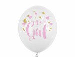 Partydeco Luftballon Its a girl Weiss/Pink Ø 30 cm