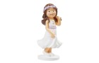 HobbyFun Mini-Figur Kommunion Mädchen 9 cm, Detailfarbe: Weiss