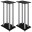 Bild 1 vidaXL Lautsprecher-Ständer 2 Stk. Schwarz & Silbern Hartglas 4 Säulen