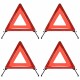 vidaXL Triangles de signalisation routière 4pcs Rouge 56,5x36,5x44,5cm