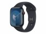 Apple Sport Band 45 mm Mitternacht S/M, Farbe: Schwarz