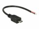 Bild 1 DeLock USB-Stromkabel Micro-USB B - Offen 0.1 m