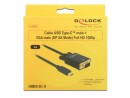 DeLock USB-C - VGA Kabel, 3m, schwarz Typ