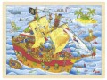 Goki Puzzle Einlegepuzzle Piraten, Motiv: Märchen / Fantasy