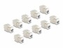 DeLock Keystone-Modul RJ45 zu LSA Cat.6A Weiss, 10 Stück