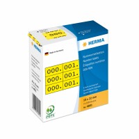 HERMA     HERMA Dreifach-Nummern 22x10mm 4801 gelb, 0-999 1000