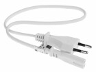 FURBER.power Netzkabel C7-T26 0.5 m Weiss, Anzahl Leiter: 2