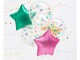 Partydeco Folienballon Mehrfarbig/Transparent, mit farbigen