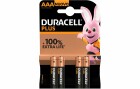 Duracell Batterie Plus Power AAA/LR03 K4 4 Stück, Batterietyp