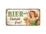 Nostalgic Art Schild Bier dabei Eintritt frei 15 x 20