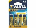 Varta Batterie Longlife AA 4 Stück, Batterietyp: AA