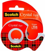 SCOTCH Crystal Tape 600 19mmx15m 6-1915D mit Abroller, Kein